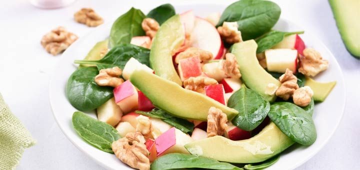 Apple Cranberry Spinach Salad With A Lemon Vinaigrette