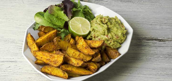 Potato Wedges With An Avocado Dip