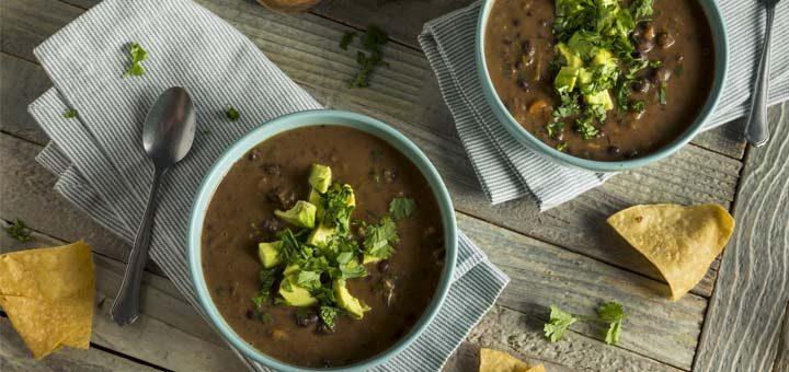 Spicy Vegan Black Bean Soup