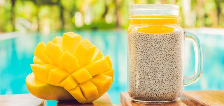 Vegan Mango Coconut Chia Pudding