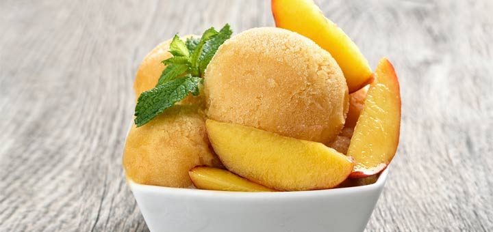 3-Ingredient Peach Sorbet For Summer