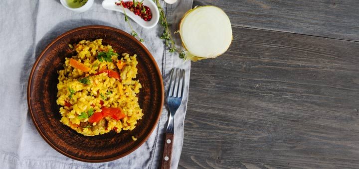 Vegetarian Paella With A Caribbean Flair