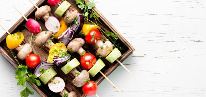 Vegetable Kebabs With A Balsamic Glaze