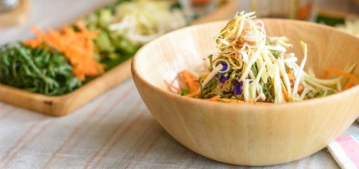 Raw Bean Sprout And Shredded Carrot Salad