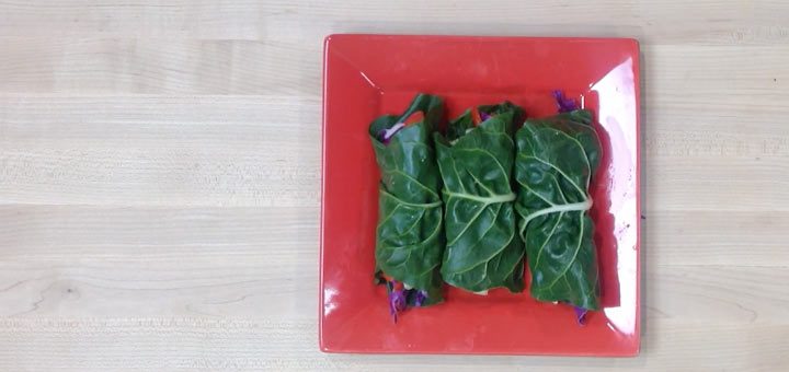 Raw “Tuna” Collard Wraps