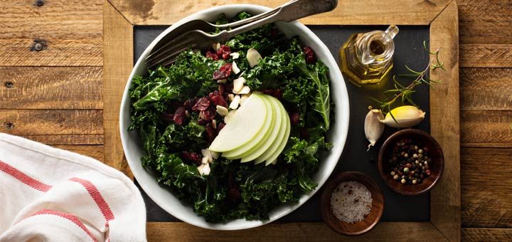 Kale Salad With Cranberries And Apples