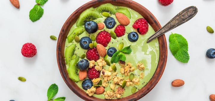 Mango Smoothie Bowl For Breakfast