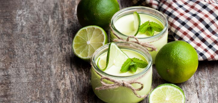 Raw Key Lime Pudding Cups