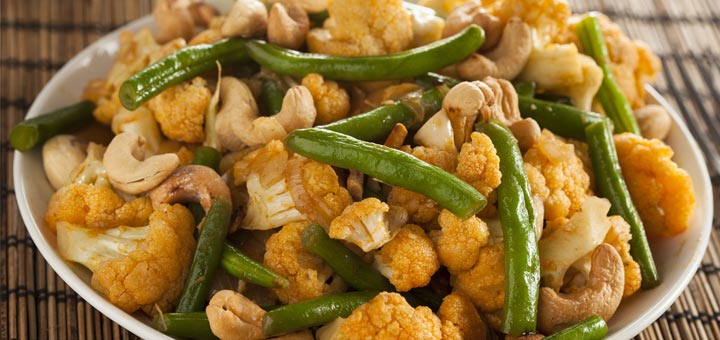 Sticky Cashew Cauliflower