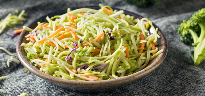 Shredded Broccoli Raw Slaw