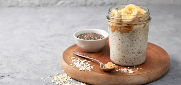 Creamy Peanut Butter Overnight Oats