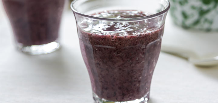 Chocolate Blueberry Almond Butter Smoothie